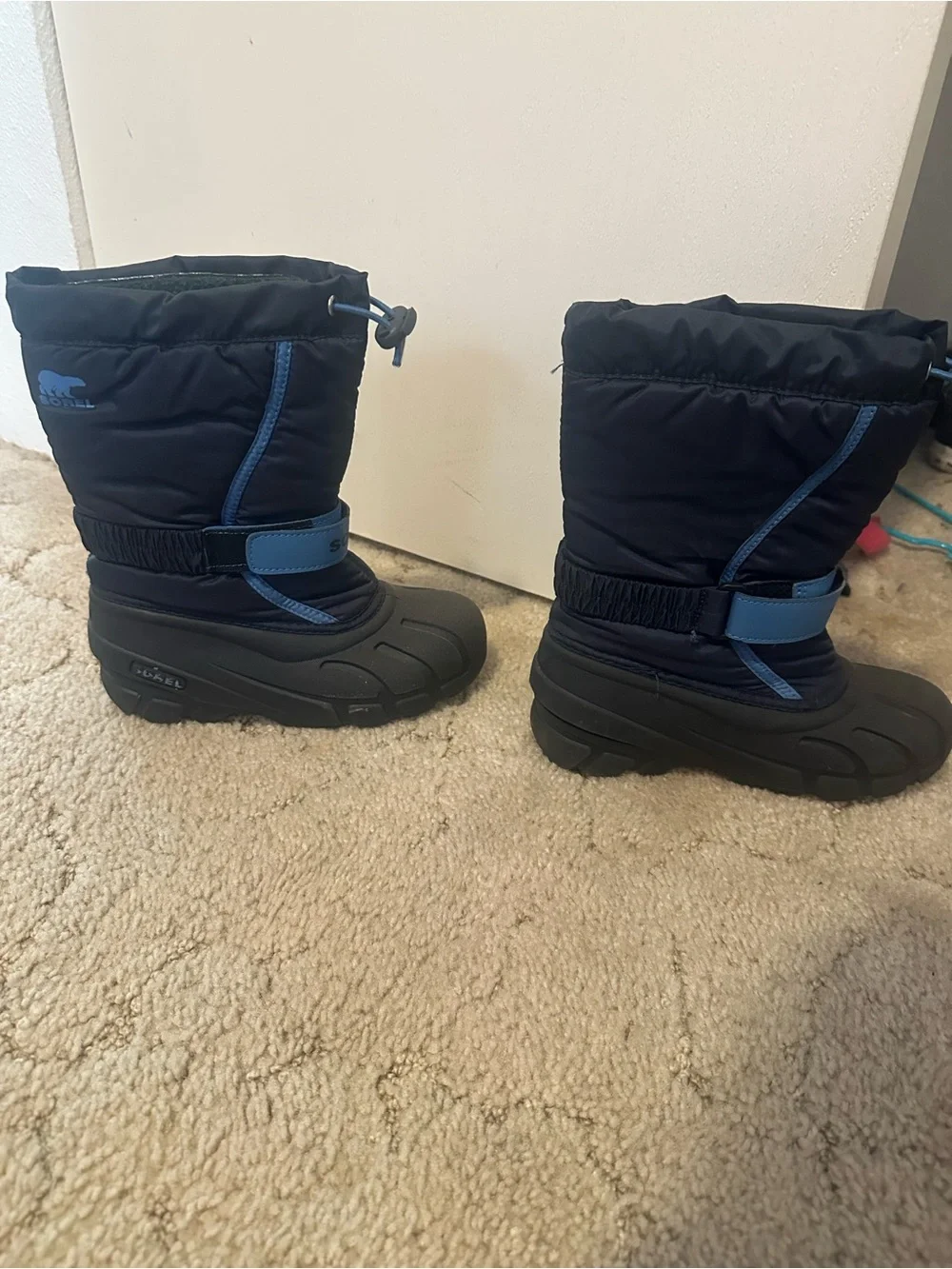 Sorel Kids Navy and Black Waterproof Snow Boots